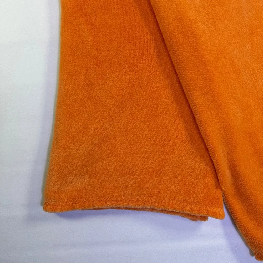 Solid Orange Plush Fleece Throw Blanket Soft Cozy Warm Bed Sofa Wrap 64x49